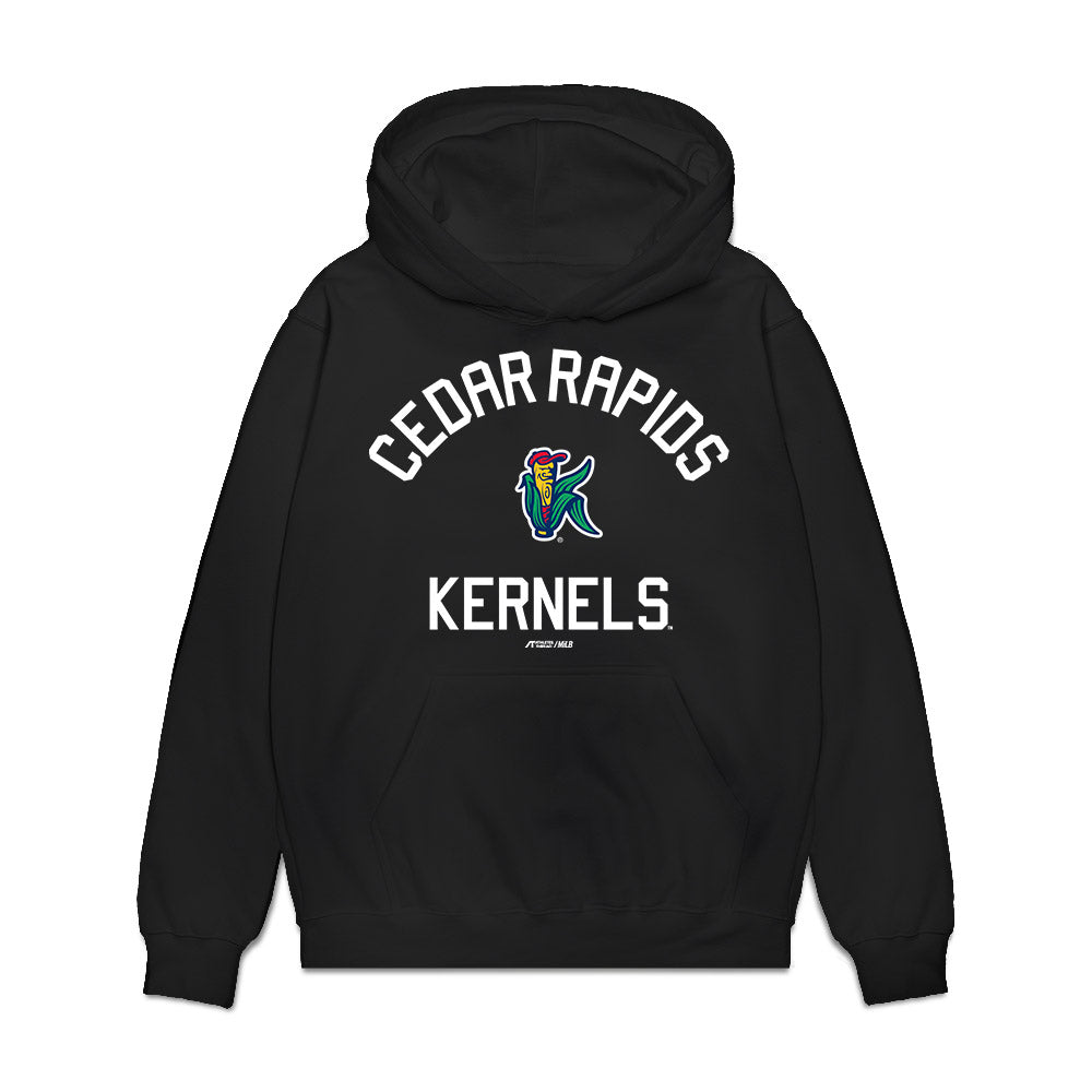 Cedar Rapids Kernels - MILB Baseball : Tanner Hall - Premium Hooded Sweatshirt-0