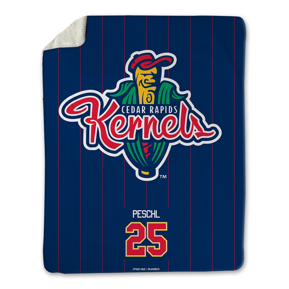 Cedar Rapids Kernels - MILB Baseball : Cole Peschl - Blanket-0