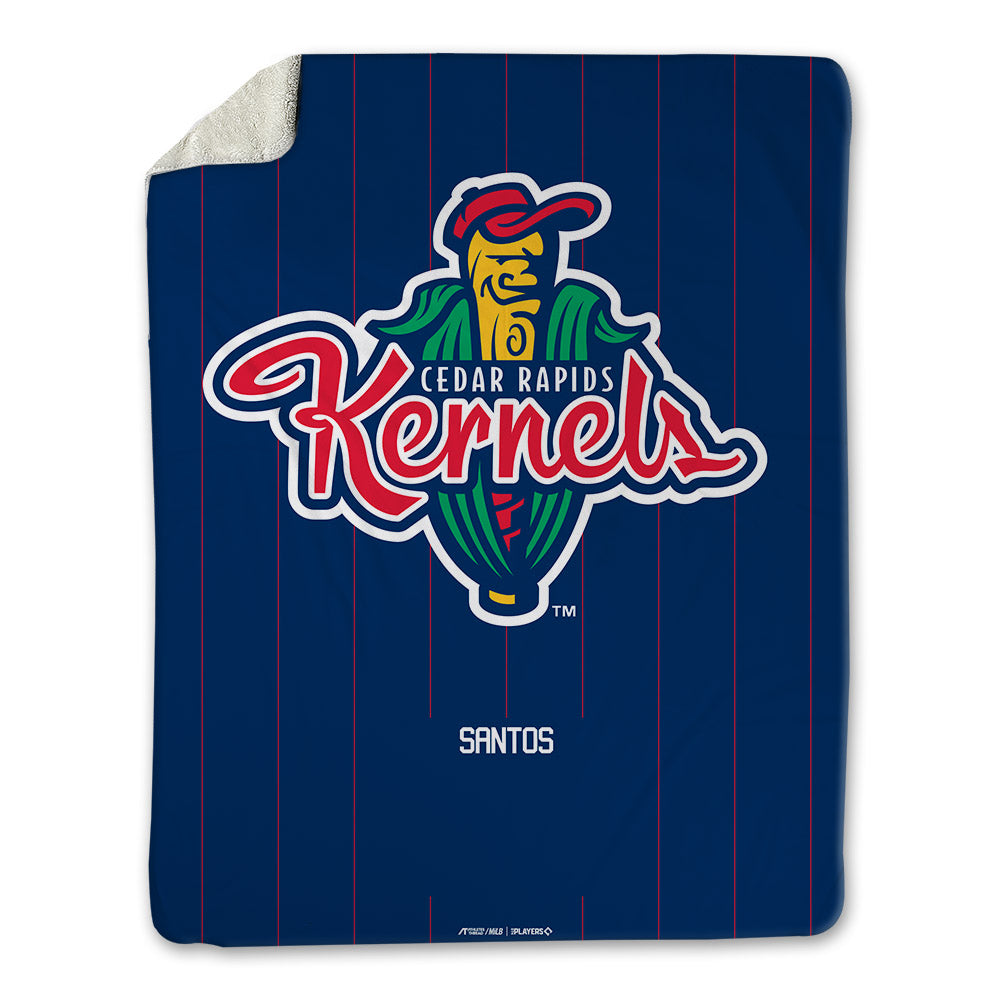 Cedar Rapids Kernels - MILB Baseball : Nolan Santos - Blanket-0