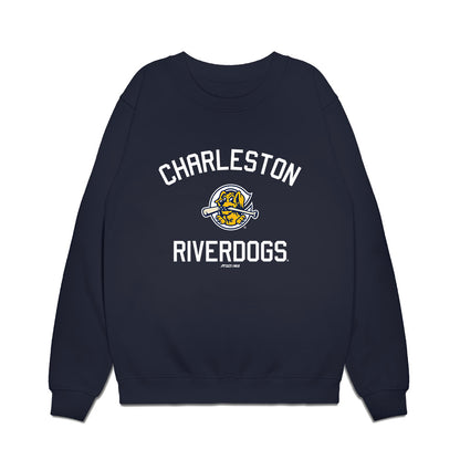 Charleston RiverDogs - MILB Baseball : Trace Phillips - Premium Crewneck Sweatshirt-0