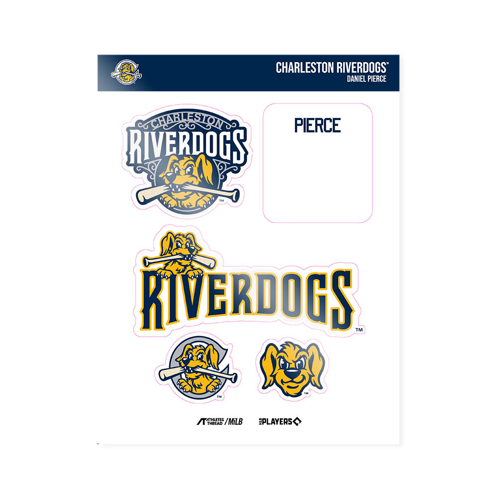 Charleston RiverDogs - MILB Baseball : Daniel Pierce - Sticker Sheet-0