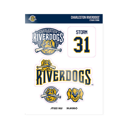Charleston RiverDogs - MILB Baseball : Ethan Storm - Sticker Sheet-0