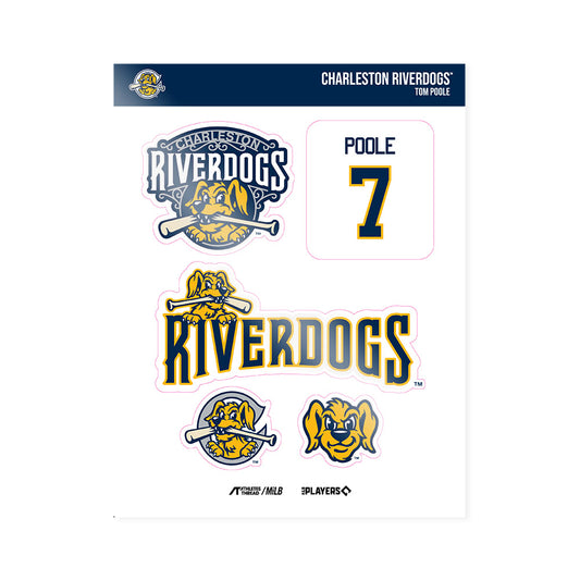 Charleston RiverDogs - MILB Baseball : Tom Poole - Sticker Sheet-0