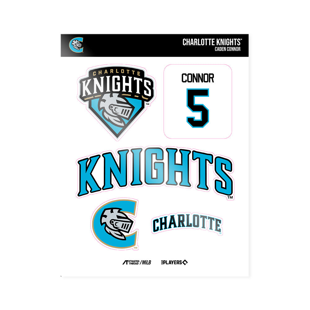 Charlotte Knights - MILB Baseball : Caden Connor - Sticker Sheet-0