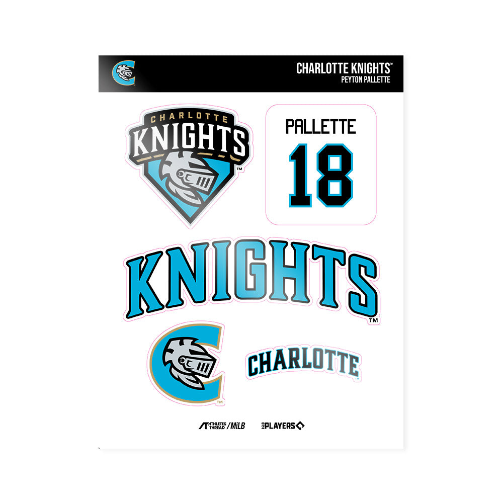 Charlotte Knights - MILB Baseball : Peyton Pallette - Sticker Sheet-0