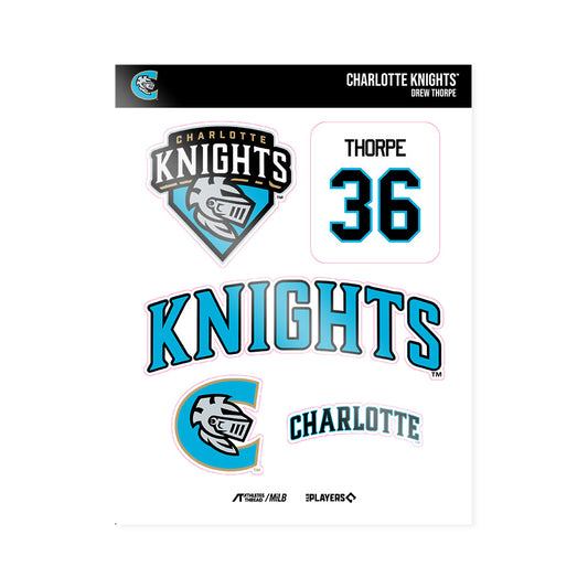 Charlotte Knights - MILB Baseball : Drew Thorpe - Sticker Sheet-0