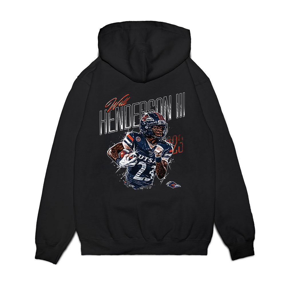 UTSA - NCAA Football : Will Henderson - Collage Premium Hooded Sweatshirt-1