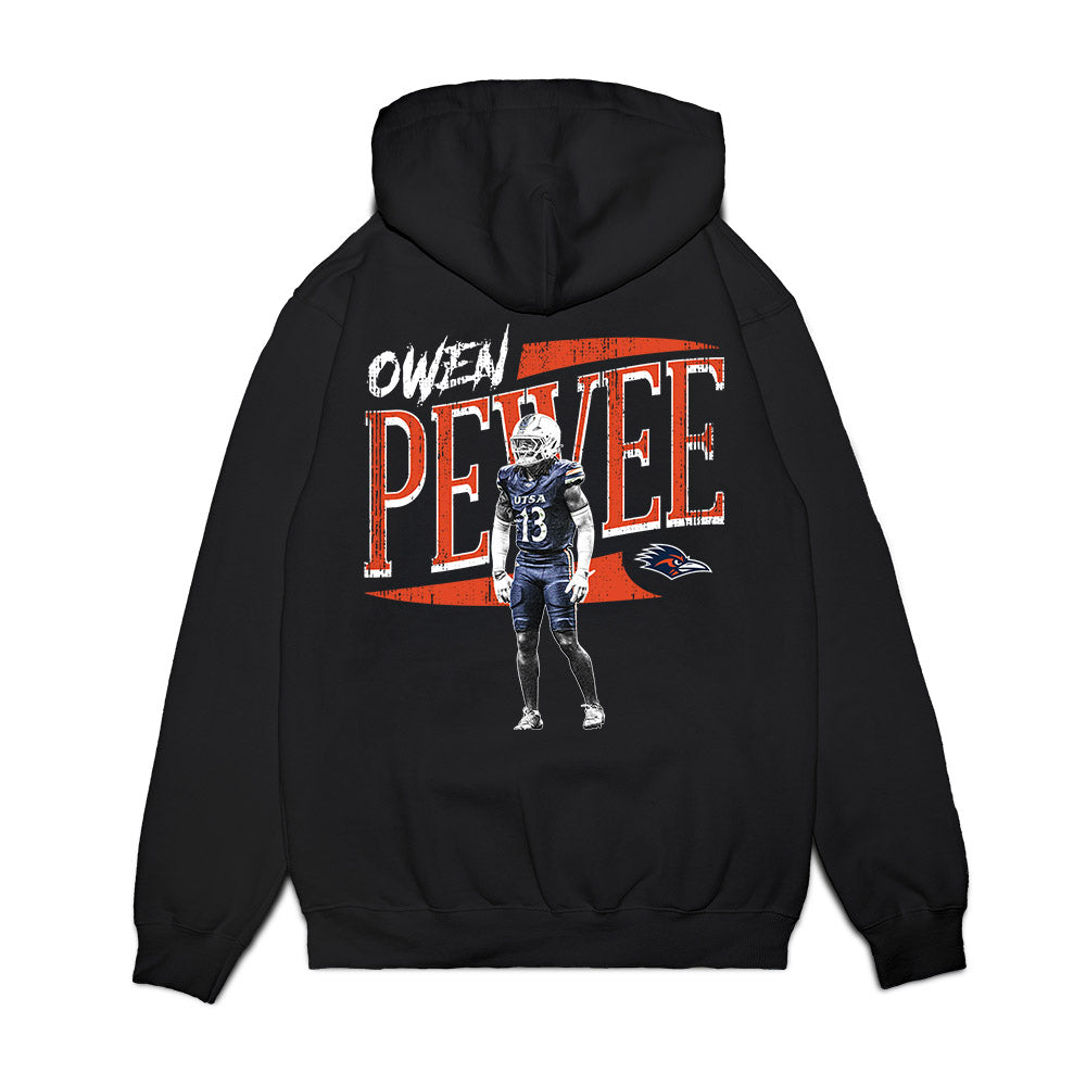 UTSA - NCAA Football : Owen Pewee - Collage Premium Hooded Sweatshirt-1