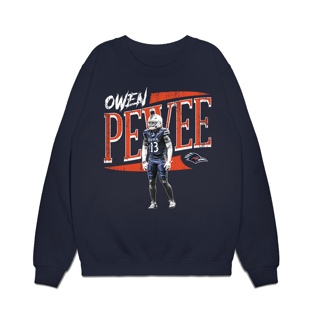 UTSA - NCAA Football : Owen Pewee - Collage Premium Crewneck Sweatshirt-0
