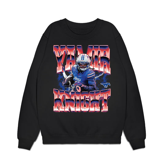 SMU - NCAA Football : Yamir Knight - Collage Premium Crewneck Sweatshirt-0