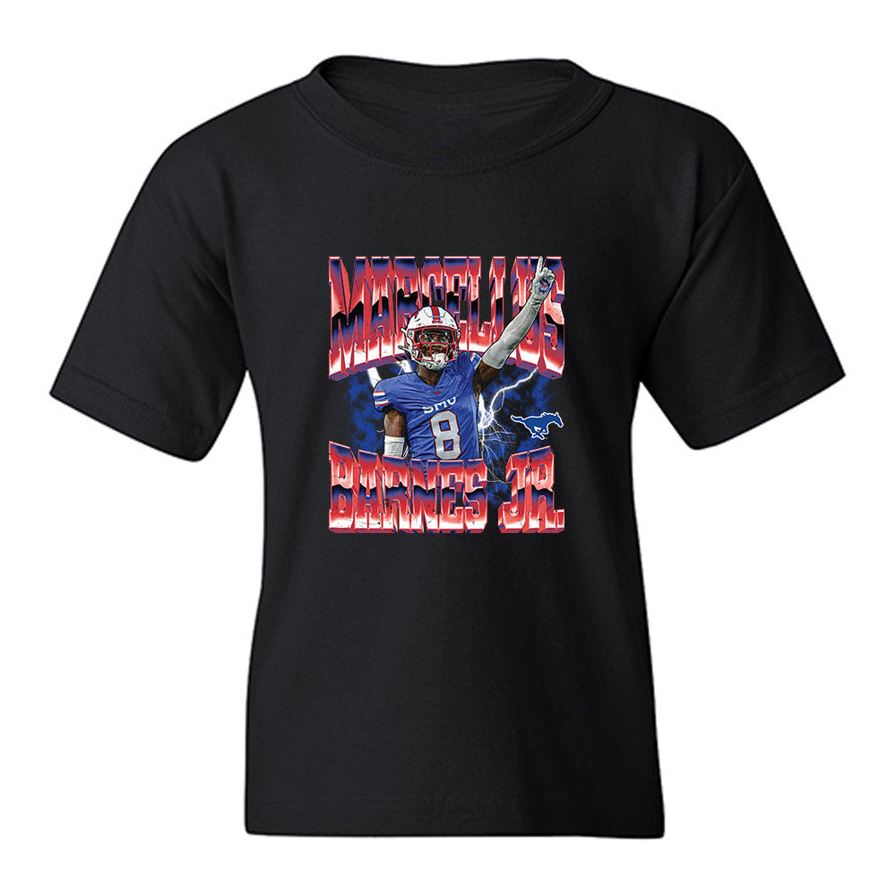 SMU - NCAA Football : Marcellus Barnes Jr. - Collage Youth T-Shirt-0