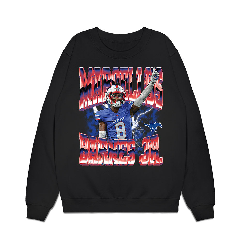 SMU - NCAA Football : Marcellus Barnes Jr. - Collage Premium Crewneck Sweatshirt-0