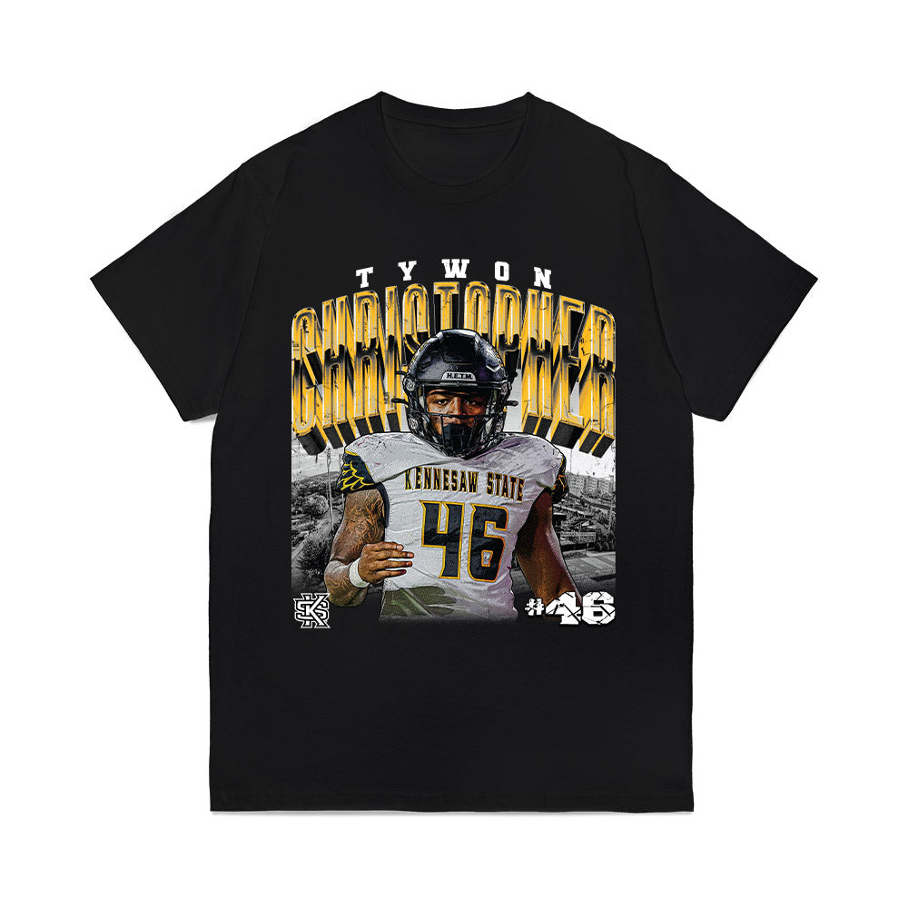 Kennesaw - NCAA Football : Tywon Christopher - Collage Comfort Colors T-Shirt-0