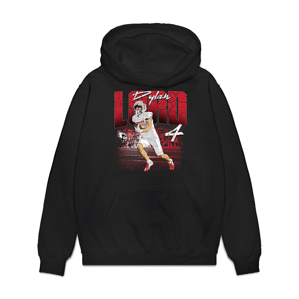 Illinois State - NCAA Football : Dylan Lord - Collage Premium Hooded Sweatshirt-0