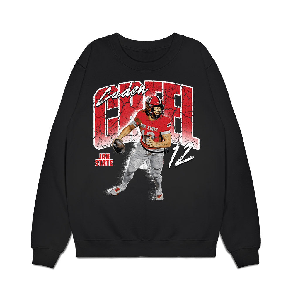Jax State - NCAA Football : Caden Creel - Collage Premium Crewneck Sweatshirt-0