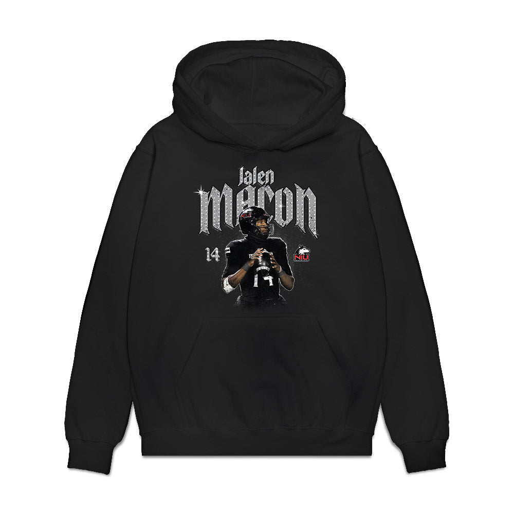 Northern Illinois - NCAA Football : Jalen Macon - Collage Premium Hooded Sweatshirt-0