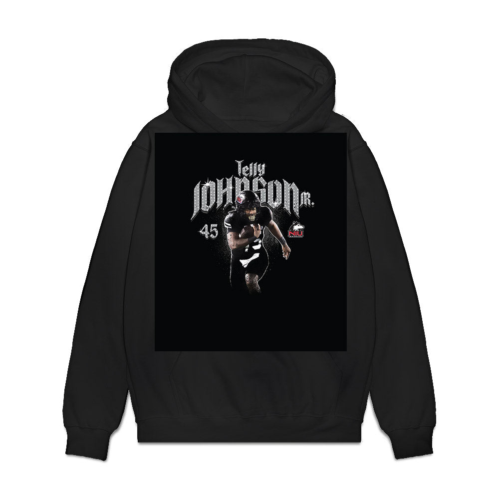 Northern Illinois - NCAA Football : Telly Johnson Jr. - Collage Premium Hooded Sweatshirt-0
