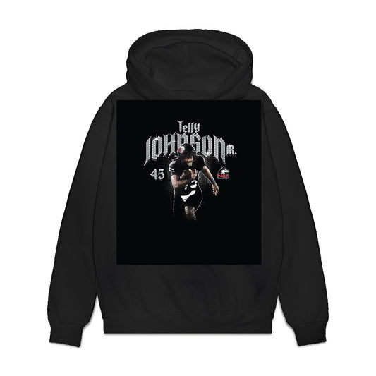 Northern Illinois - NCAA Football : Telly Johnson Jr. - Collage Premium Hooded Sweatshirt-0