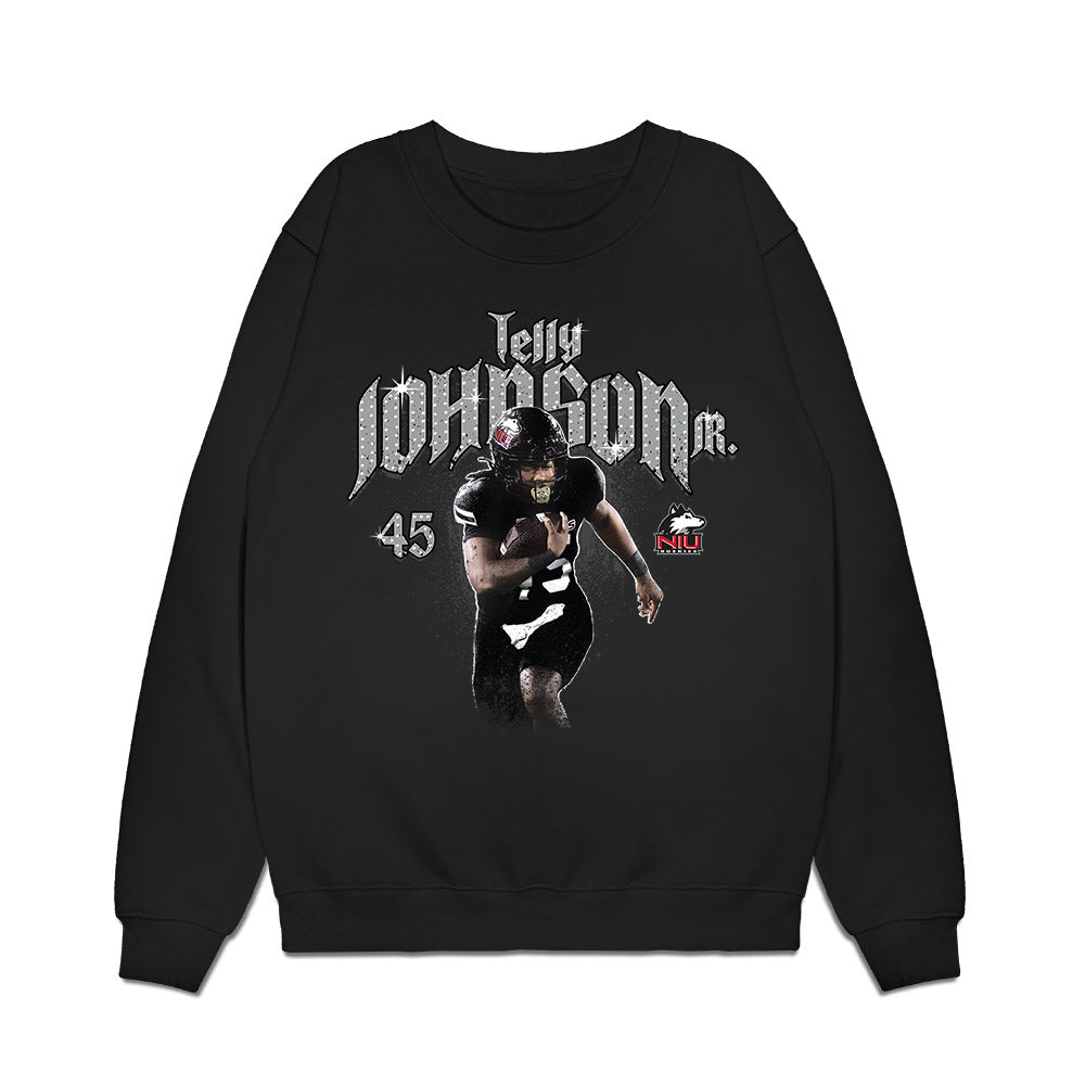 Northern Illinois - NCAA Football : Telly Johnson Jr. - Collage Premium Crewneck Sweatshirt-0
