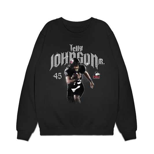 Northern Illinois - NCAA Football : Telly Johnson Jr. - Collage Premium Crewneck Sweatshirt-0