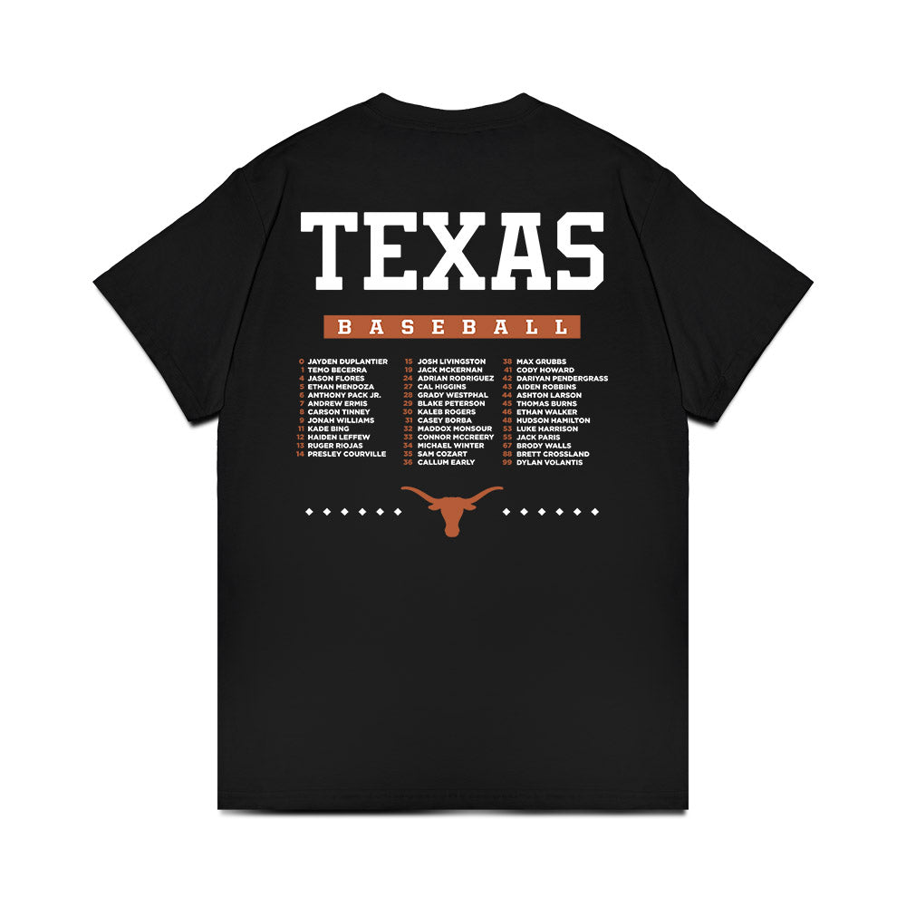 Texas - NCAA Baseball : 2026 College World Series Roster List Comfort Colors T-Shirt-1