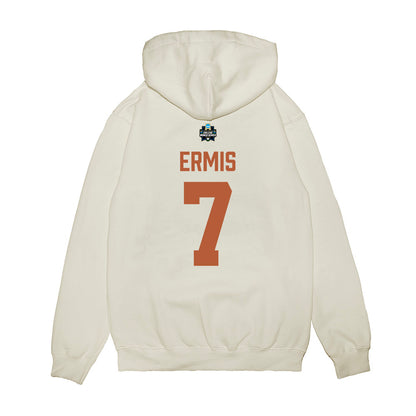 Texas - NCAA Baseball : Andrew Ermis - 2026 College World Series Texas Outline Premium Hooded Sweatshirt-1