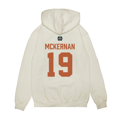 Texas - NCAA Baseball : Jack Mckernan - 2026 College World Series Texas Outline Premium Hooded Sweatshirt-1