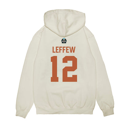 Texas - NCAA Baseball : Haiden Leffew - 2026 College World Series Texas Outline Premium Hooded Sweatshirt-1