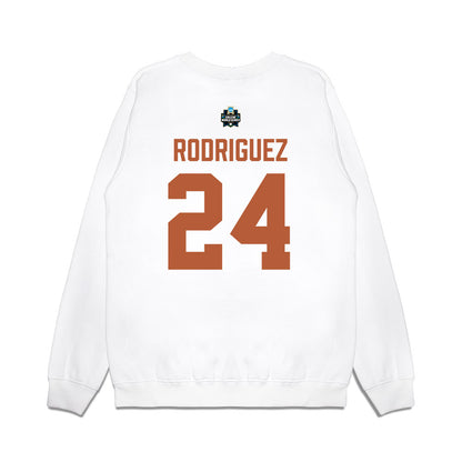 Texas - NCAA Baseball : Adrian Rodriguez - 2026 College World Series Texas Outline Premium Crewneck Sweatshirt-1