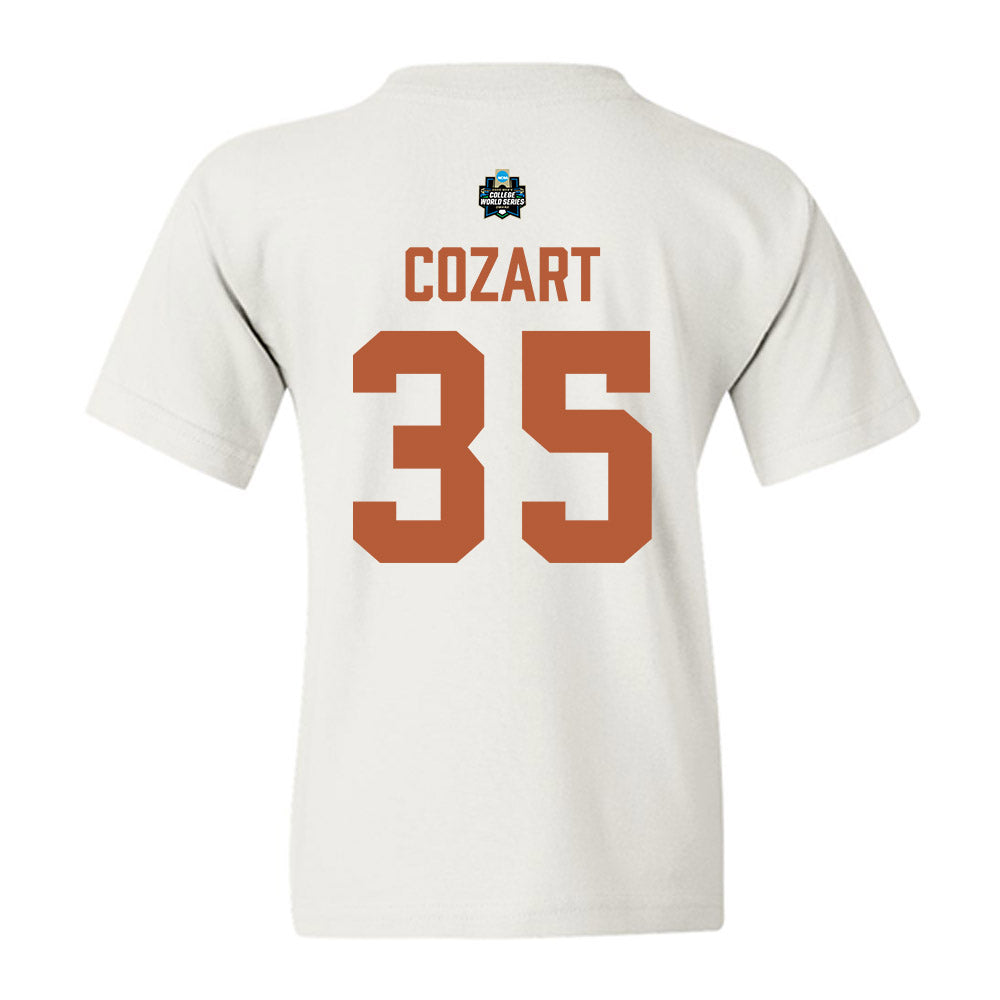 Texas - NCAA Baseball : Samuel Cozart - 2026 College World Series Texas Outline Youth T-Shirt-1