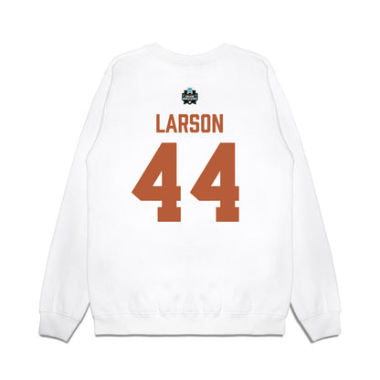Texas - NCAA Baseball : Ashton Larson - 2026 College World Series Texas Outline Premium Crewneck Sweatshirt-1