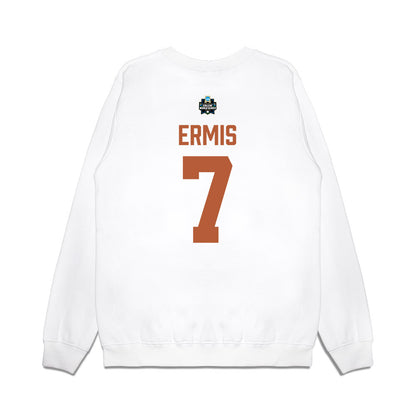 Texas - NCAA Baseball : Andrew Ermis - 2026 College World Series Texas Outline Premium Crewneck Sweatshirt-1