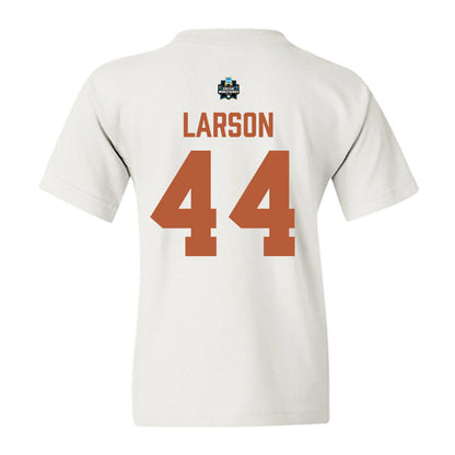 Texas - NCAA Baseball : Ashton Larson - 2026 College World Series Texas Outline Youth T-Shirt-1