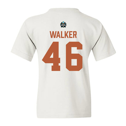 Texas - NCAA Baseball : Ethan Walker - 2026 College World Series Texas Outline Youth T-Shirt-1