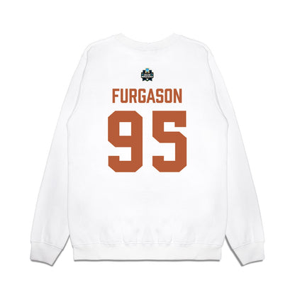 Texas - NCAA Baseball : Jadyn Furgason - 2026 College World Series Texas Outline Premium Crewneck Sweatshirt-1