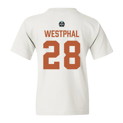 Texas - NCAA Baseball : Grady Westphal - 2026 College World Series Texas Outline Youth T-Shirt-1