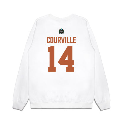 Texas - NCAA Baseball : Presley Courville - 2026 College World Series Texas Outline Premium Crewneck Sweatshirt-1