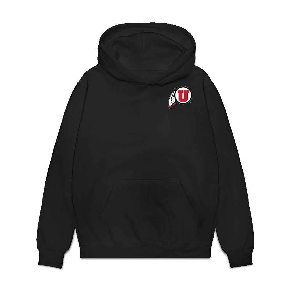 Utah - NCAA Football : Devon Dampier - Collage Premium Hooded Sweatshirt-0