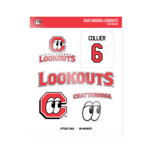 Chattanooga Lookouts - MILB Baseball : Cam Collier - Sticker Sheet-0