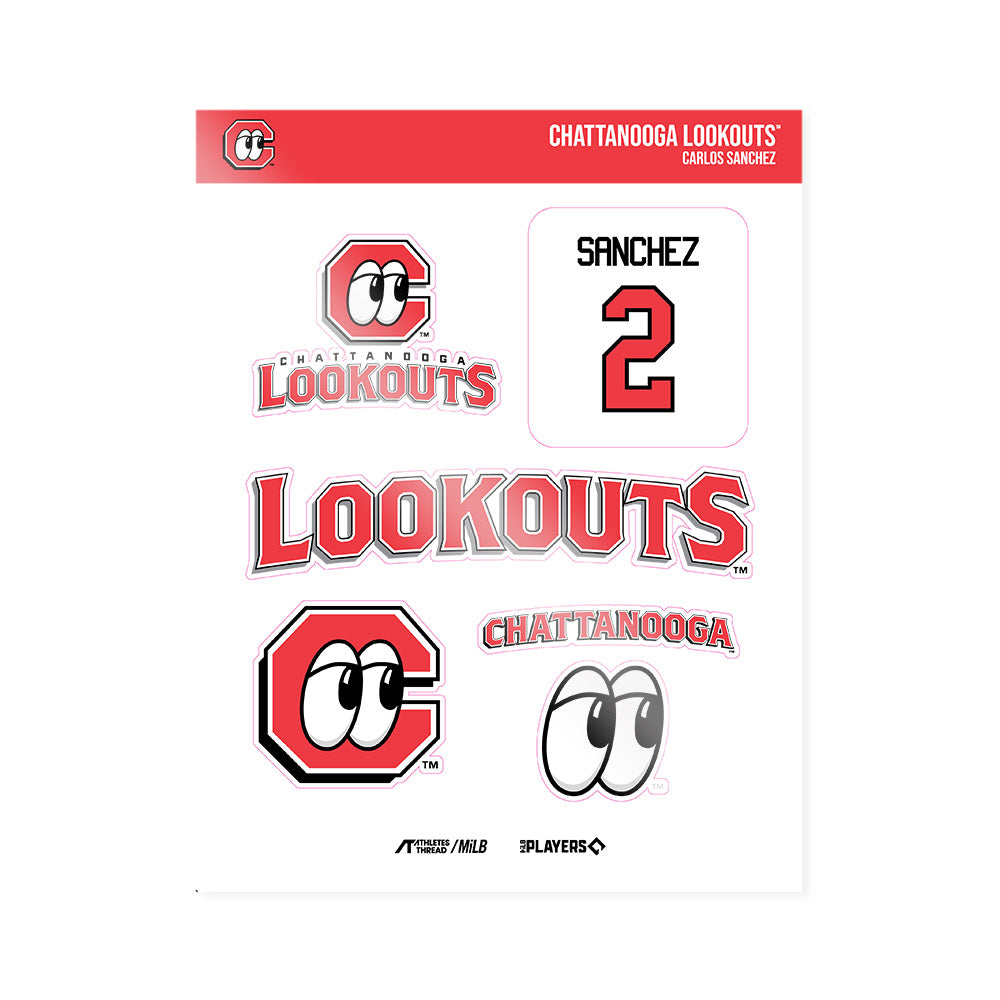 Chattanooga Lookouts - MILB Baseball : Carlos Sanchez - Sticker Sheet-0