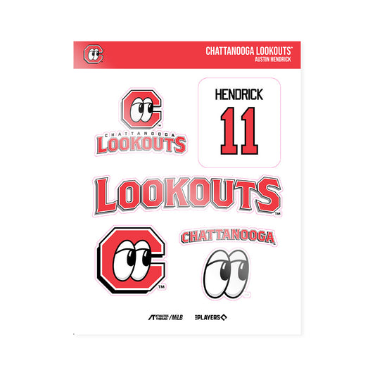 Chattanooga Lookouts - MILB Baseball : Austin Hendrick - Sticker Sheet-0
