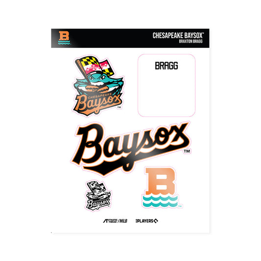 Bowie Baysox - MILB Baseball : Braxton Bragg - Sticker Sheet-0