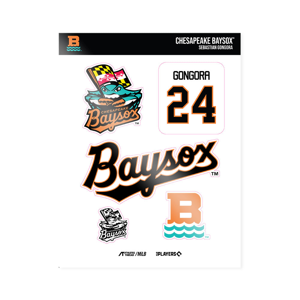 Bowie Baysox - MILB Baseball : Sebastian Gongora - Sticker Sheet-0