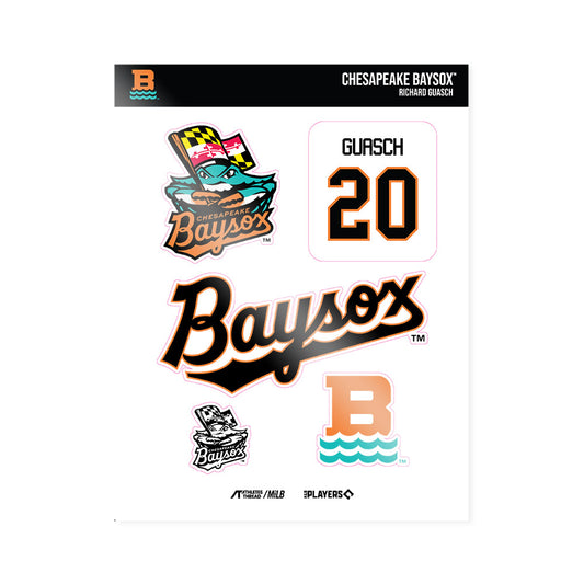 Bowie Baysox - MILB Baseball : Richard Guasch - Sticker Sheet-0