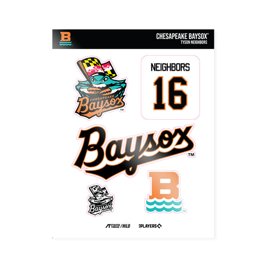 Bowie Baysox - MILB Baseball : Tyson Neighbors - Sticker Sheet-0
