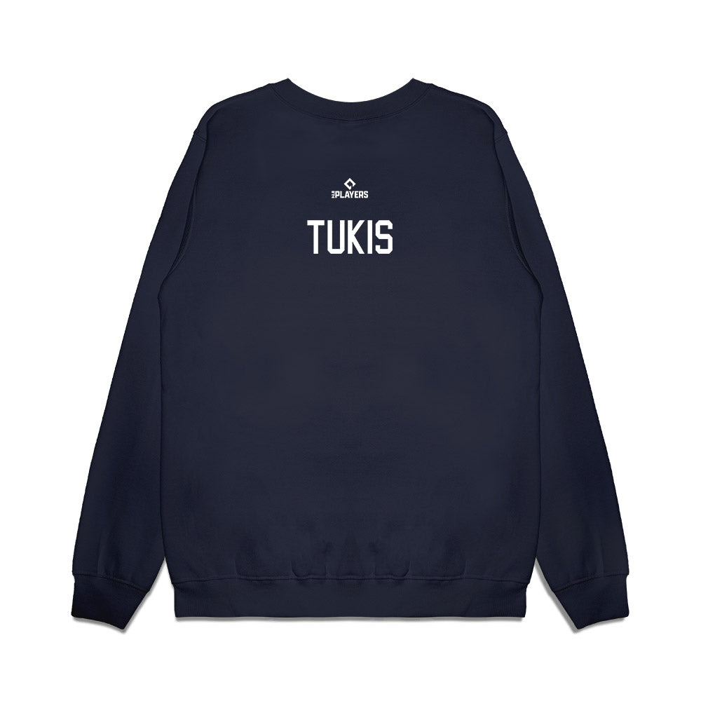 Clearwater Threshers - MILB Baseball : Zack Tukis - Premium Crewneck Sweatshirt-1