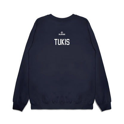 Clearwater Threshers - MILB Baseball : Zack Tukis - Premium Crewneck Sweatshirt-1