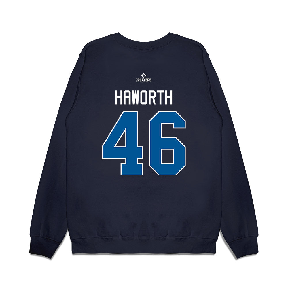 Clearwater Threshers - MILB Baseball : Lane Haworth - Premium Crewneck Sweatshirt-1