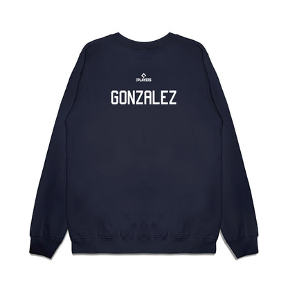 Clearwater Threshers - MILB Baseball : Jonathan Gonzalez - Premium Crewneck Sweatshirt-1