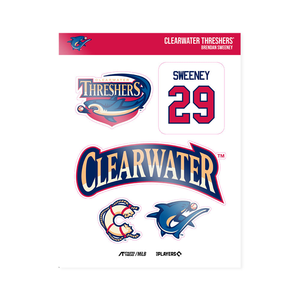 Clearwater Threshers - MILB Baseball : Brendan Sweeney - Sticker Sheet-0